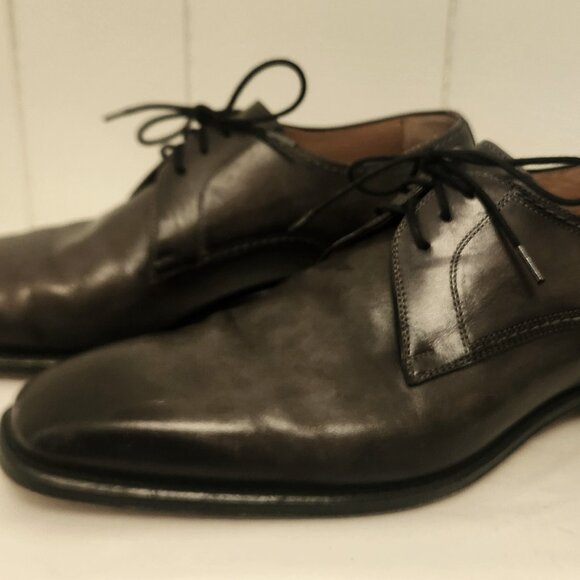 Magnanni grey shoes 10 men\'s leather lace up main image 4